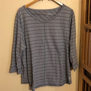 DONATED to WNC Helene Recovery 3X Talbots 3/4 sleeve, V-neck knit top / tee